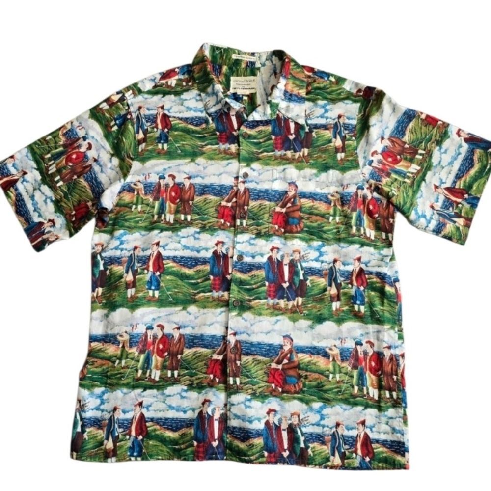 Vintage Reyn Spooner Guy Buffet Golf Shirt Mens XL Hawaiian Shirt